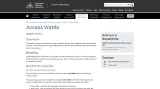 
                            2. Log into Wattle (Moodle) - Services - ANU