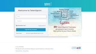 
                            2. Log into your account | TalentSprint