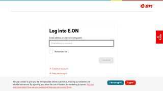 
                            1. Log into your E.ON account - E.ON