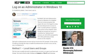 
                            7. Log on as Administrator in Windows 10 - …