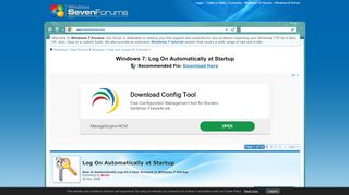 
                            5. Log On Automatically at Startup - Windows 7 Help Forums