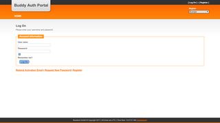 
                            3. Log On - Buddy Auth Portal