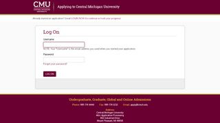 
                            5. Log On - Central Michigan University