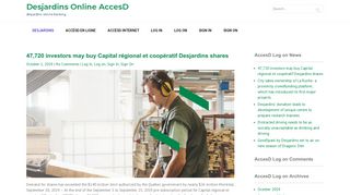 
                            2. Log on | Desjardins Online AccesD - desjardins online banking