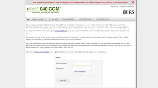 
                            4. Log on to My Account Pay1040.com - IRS Authorized Payment ...