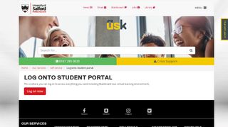 
                            4. Log onto student portal | askUS - the University of Salford