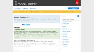
                            10. Log out the Adobe ID - Acrobat Answers