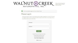
                            2. Log Out - Walnut Creek Naturopathic's Patient Portal - Cerbo