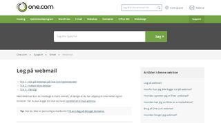 
                            3. Log på webmail – Support | One.com