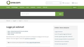 
                            4. Logge på webmail – Support | One.com