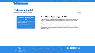 
                            2. Logged-Off - Telework Portal - Arlington County