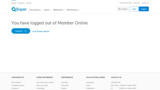 
                            1. Logged out | QSuper - Member Online | QSuper