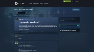 
                            6. Logging in as admin? :: ARK: Survival Evolved …