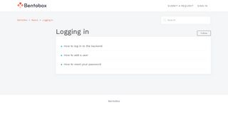 
                            4. Logging in – BentoBox