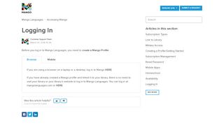 
                            4. Logging In – Mango Languages