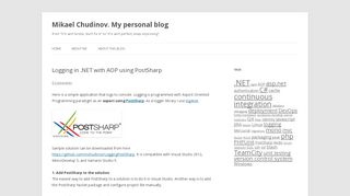 
                            6. Logging in .NET with AOP using PostSharp | …