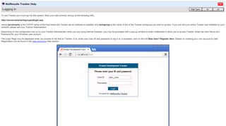 
                            6. Logging In - NetResults Tracker Help