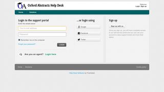 
                            4. Logging in : Oxford Abstracts Help Desk