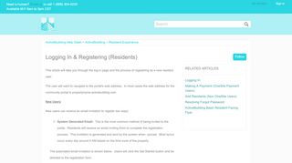 
                            2. Logging In & Registering (Residents) - ActiveBuilding Help Desk