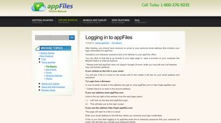 
                            5. Logging in to appFiles « appFiles Knowledge Base