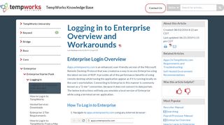 
                            2. Logging in to Enterprise Overview and Workarounds ...