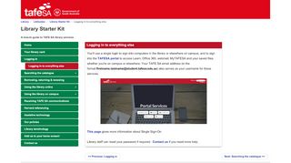 
                            8. Logging in to everything else - TAFE SA Libraries Guides - LibGuides