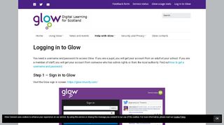 
                            2. Logging in to Glow – Glow Connect