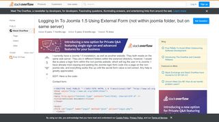 
                            7. Logging In To Joomla 1.5 Using External Form (not within ...