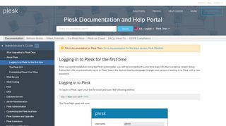
                            5. Logging in to Plesk for the first time