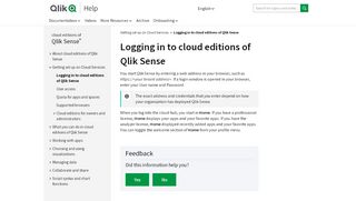 
                            5. Logging in to Qlik Sense ‒ Qlik Sense Cloud Services