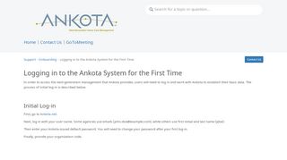 
                            4. Logging in to the Ankota System for the First Time | MO Ankota Support