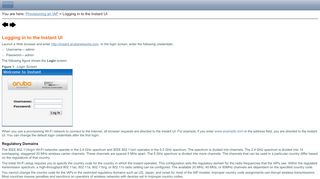 
                            4. Logging in to the Instant UI - arubanetworks.com