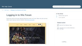 
                            4. Logging in to Wix Forum | Help Center | Wix.com