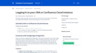 
                            5. Logging in to your JIRA or Confluence Cloud …