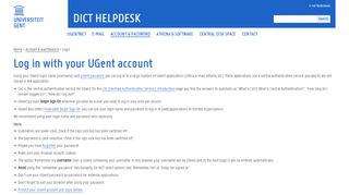 
                            4. Logging in to your UGent account - DICT Helpdesk