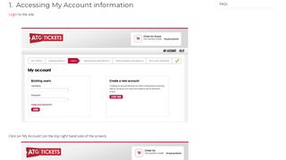 
                            2. Logging In & Using My Account - Customer ... - ATG Tickets