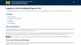 
                            4. Logging in Via the Weblogin Page at U-M | ITS Documentation