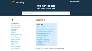 
                            8. Logging in - Wild Apricot Help