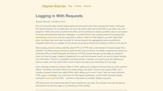 
                            5. Logging in With Requests - Stephen Brennan