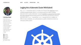 
                            5. Logging Into a Kubernetes Cluster With Kubectl – Software Blog