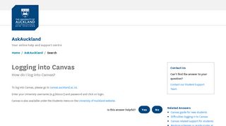 
                            8. Logging into Canvas - AskAuckland