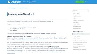 
                            2. Logging Into Checkfront – Checkfront Support