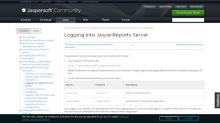 
                            2. Logging into JasperReports Server | Jaspersoft Community