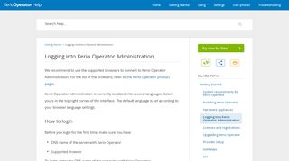 
                            3. Logging into Kerio Operator Administration - GFI Software