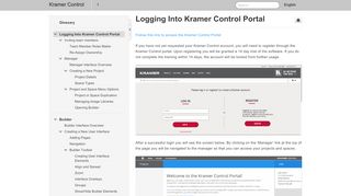 
                            4. Logging Into Kramer Control Portal - Kramer Control - 1