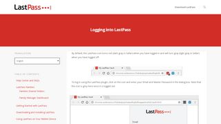 
                            6. Logging into LastPass | User Manual