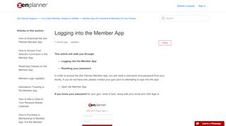 
                            4. Logging into the Member App – Zen Planner Support