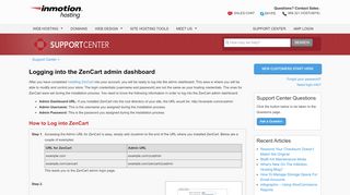 
                            4. Logging into the ZenCart admin dashboard | InMotion ...