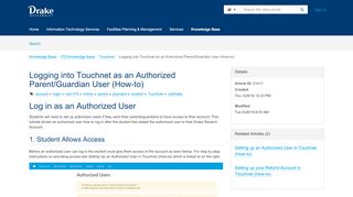 
                            7. Logging into Touchnet as an Authorized Parent ... - instructions