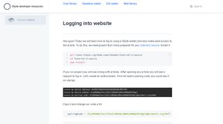 
                            6. Logging into website - Obyte developer resources